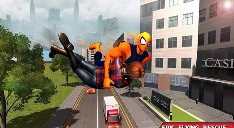 ֩ԮӢ3D(Flying Spider Hero Survival)