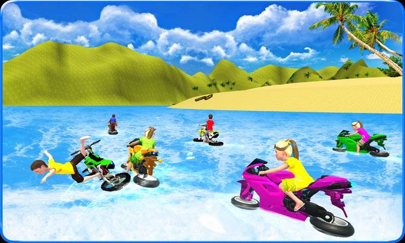 ˮĦг(Kids Water Surfing Bike Race)